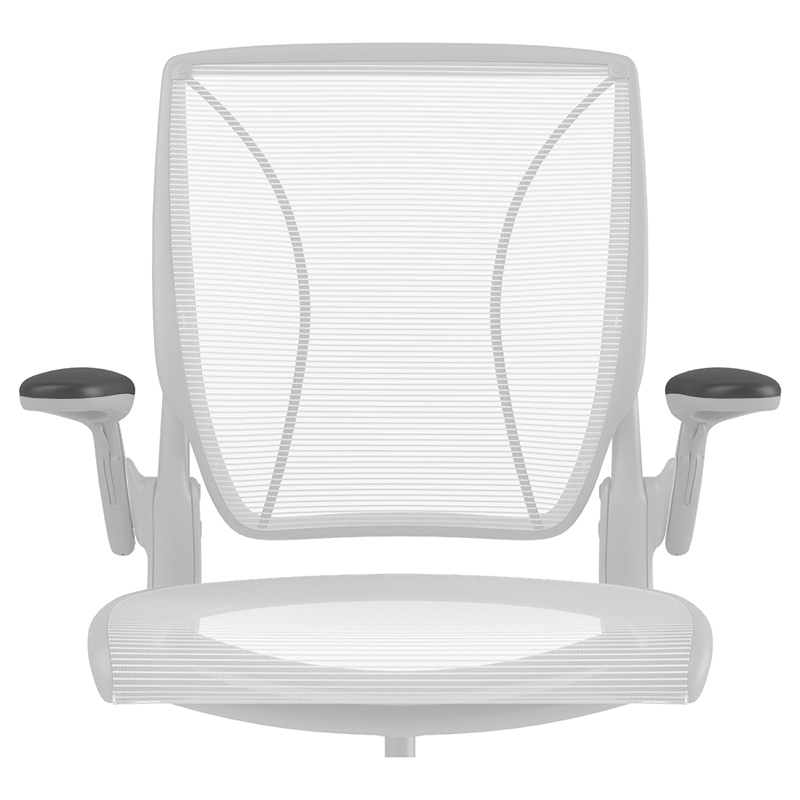 Almohadillas de brazo Duron ajustables en altura plata (par)