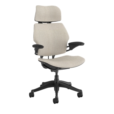 Silla de trabajo Freedom con reposacabezas, Elle 0200, armazón en grafito