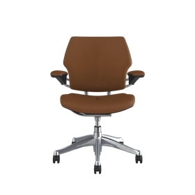 Silla de trabajo Freedom, Corvara Saddle/Tan, estructura de aluminio pulido con embellecedores grafito, ruedas con bloqueo Picture 2