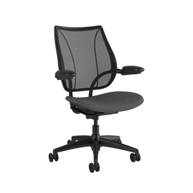Silla de trabajo Liberty, respaldo Monofilament Black, asiento Oxygen Revive