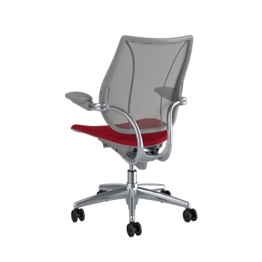 Silla de trabajo Liberty, respaldo Pinstripe Graphite, asiento Oxygen Liberty, estructura pulida con embellecedores plateados Picture 3