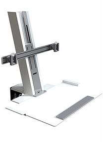 Soporte Pesado QuickStand con Plataforma Grande y Travesaño, Blanco