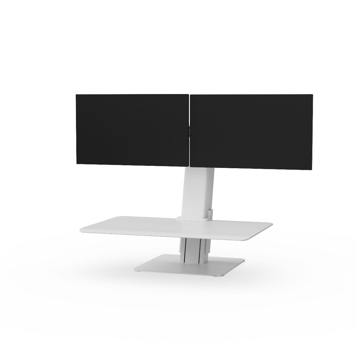 QuickStand Eco, dos monitores, blanco