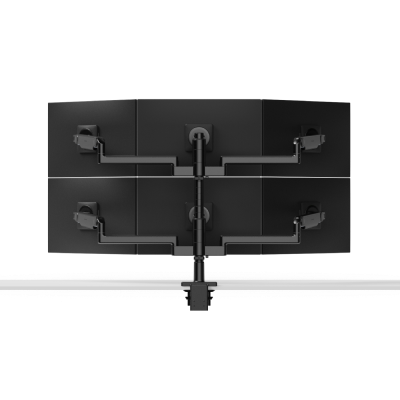 Brazos para seis monitores apilados (tres en tres) M/Flex M2.1, links dinámicos de 12